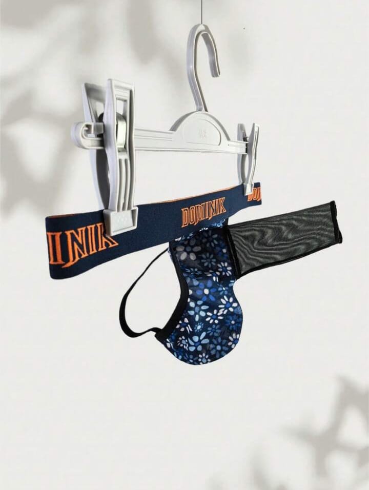 Men's Elephant Print Low-Waist Men's Thong Underwear